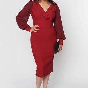 Burgundy Wiggle Dress